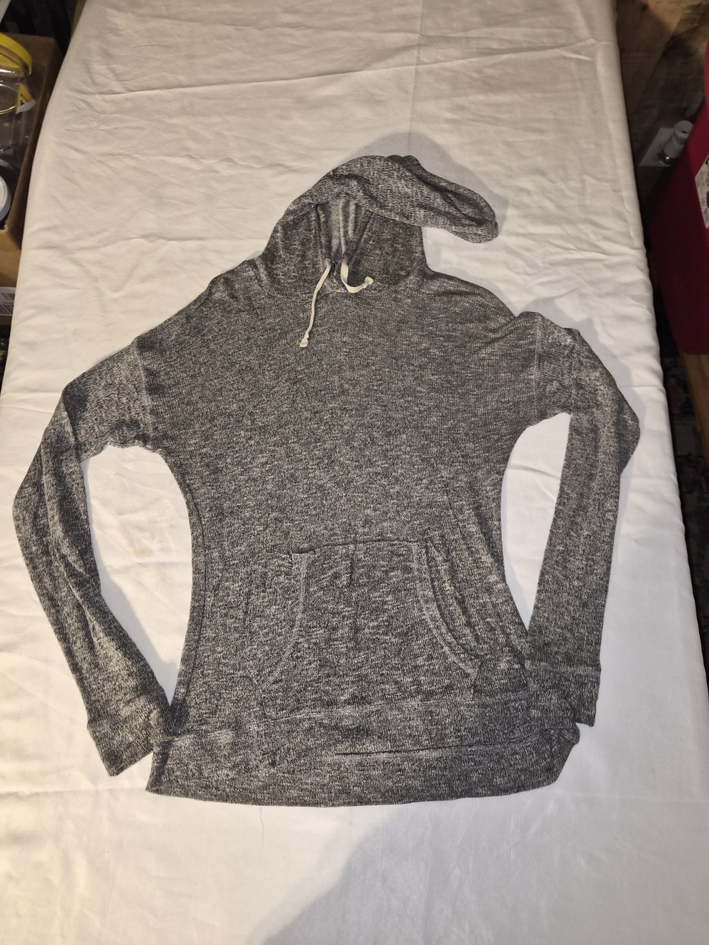 Aeropostale Heather Gray Lightweight Hooded Pullover